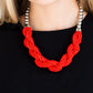 Paparazzi Accessories Savannah Surfin - Red Necklaces - Lady T Accessories