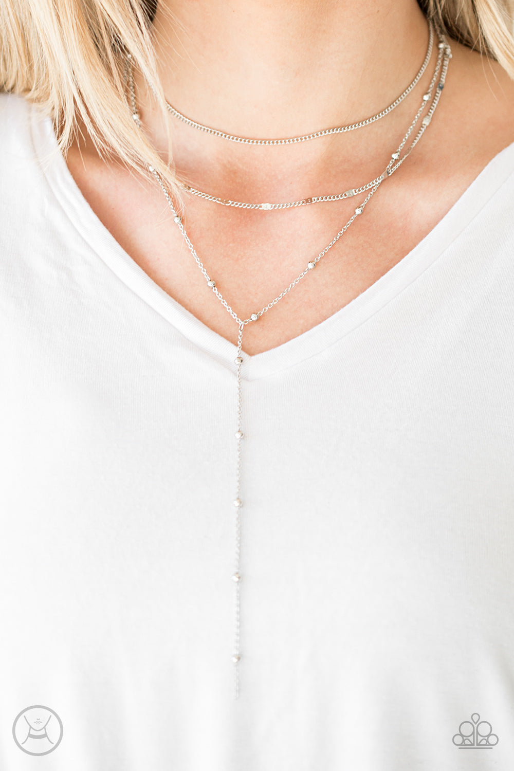 Paparazzi Accessories Think Like a Minimalist - Silver Necklaces - Lady T Accessories