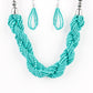 Paparazzi Accessories Savannah Surfin - Blue Necklaces - Lady T Accessories