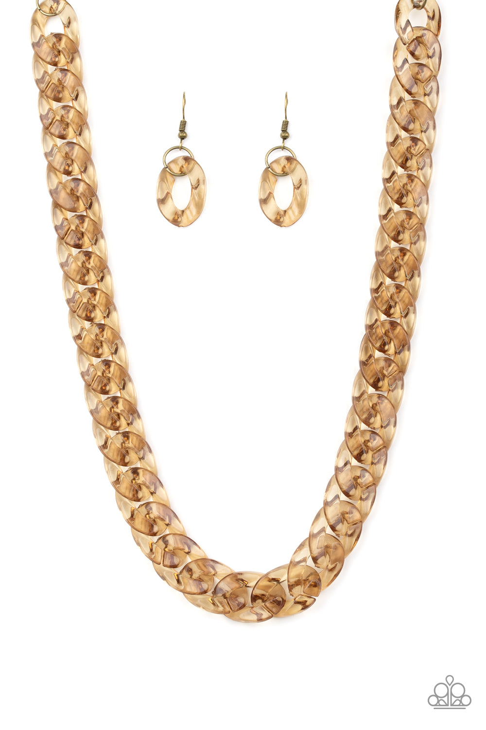 Paparazzi Accessories Put It On Ice - Brass Necklaces - Lady T Accessories