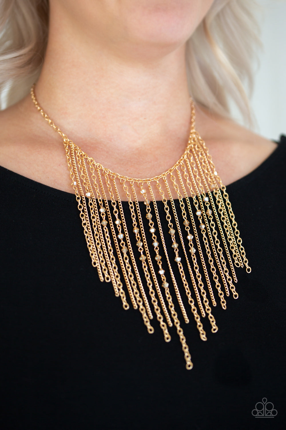 Paparazzi Accessories First Class Fringe - Gold Necklaces - Lady T Accessories