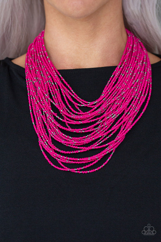 Paparazzi Accessories Rio Rainforest - Pink Necklaces - Lady T Accessories