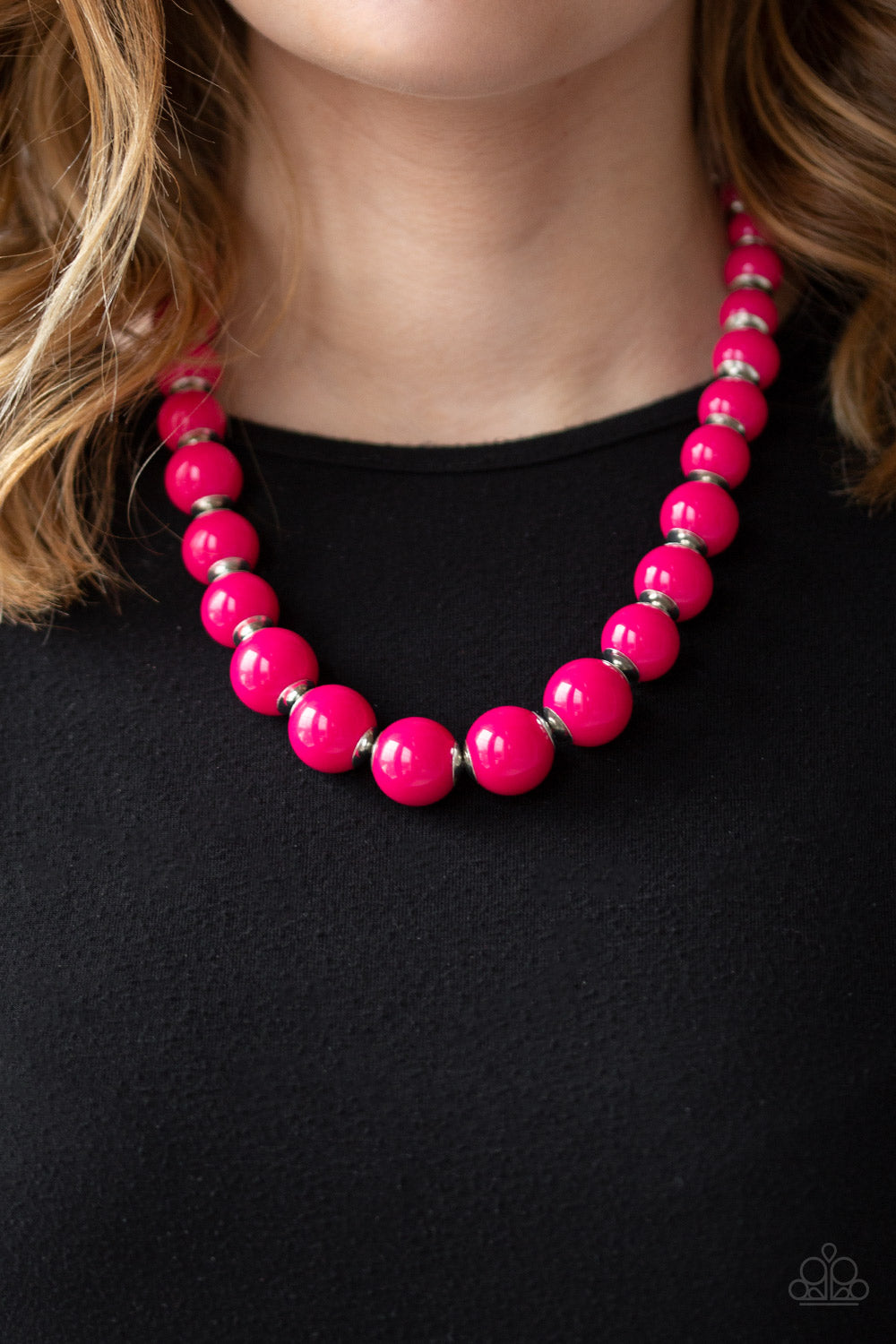 Light Pink Gemstone Single Line Beaded Necklace | Gemzlane