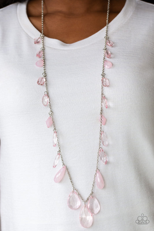 Paparazzi Accessories GLOW And Steady Wins The Race - Pink Necklaces - Lady T Accessories