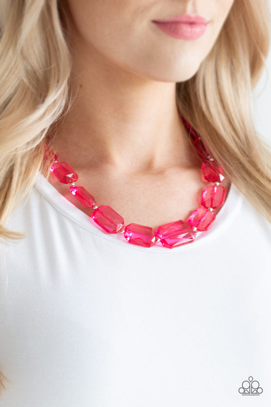 Paparazzi Accessories Ice Versa - Pink Necklaces - Lady T Accessories