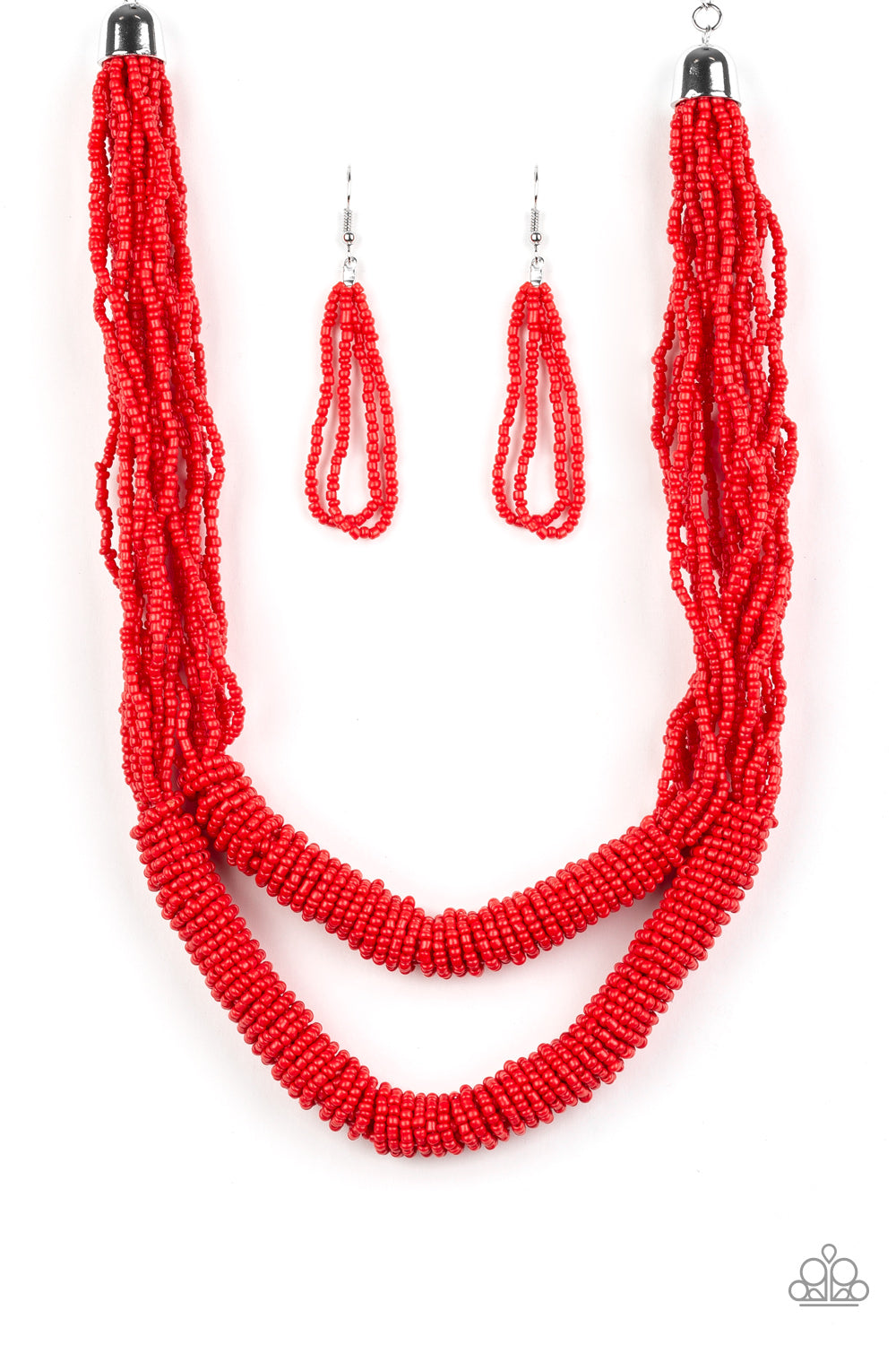 Paparazzi Accessories Right as RAINFOREST - Red Necklaces - Lady T Accessories