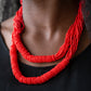 Paparazzi Accessories Right as RAINFOREST - Red Necklaces - Lady T Accessories