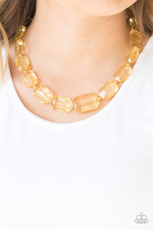 Paparazzi Accessories Ice Versa - Yellow Necklaces 