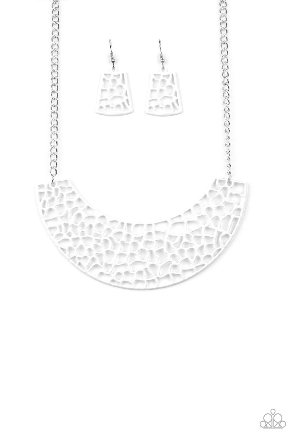 Paparazzi Accessories Powerful Prowl - White Necklaces - Lady T Accessories