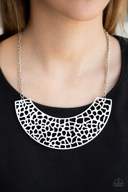 Paparazzi Accessories Powerful Prowl - White Necklaces - Lady T Accessories
