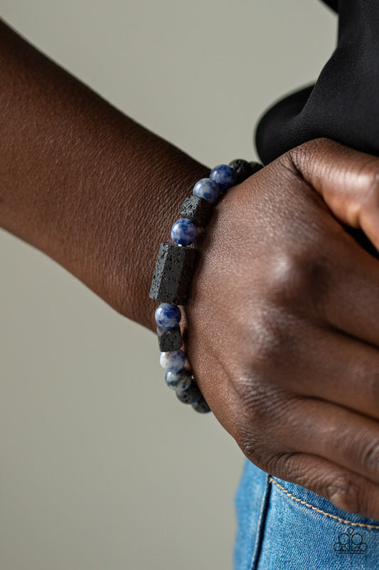 Paparazzi Accessories Zenned Out - Blue Urban Bracelets - Lady T Accessories