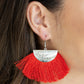 Paparazzi Accessories Fox Trap - Red Earrings - Lady T Accessories