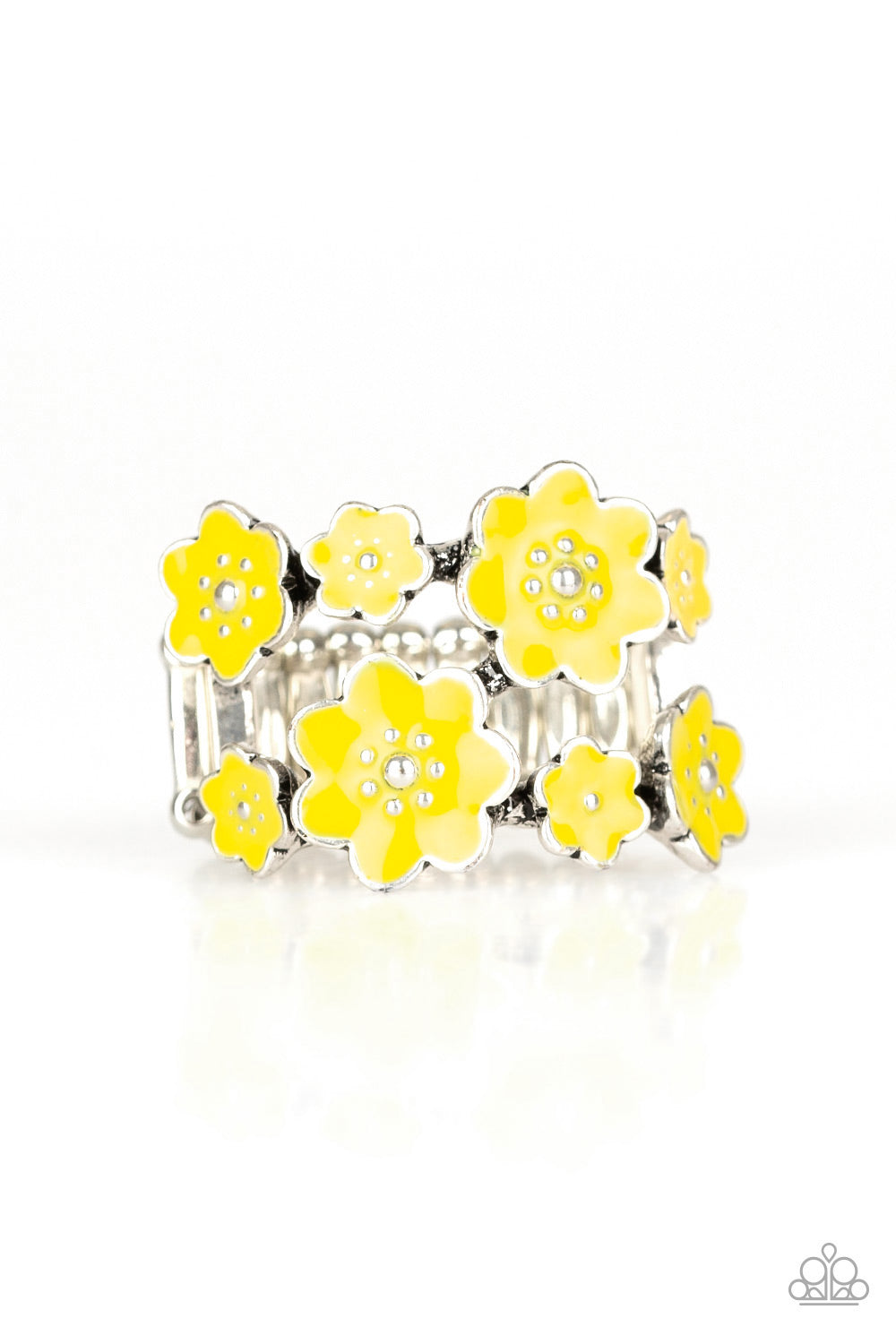 Paparazzi Accessories Floral Crowns Yellow Rings - Lady T Accessories