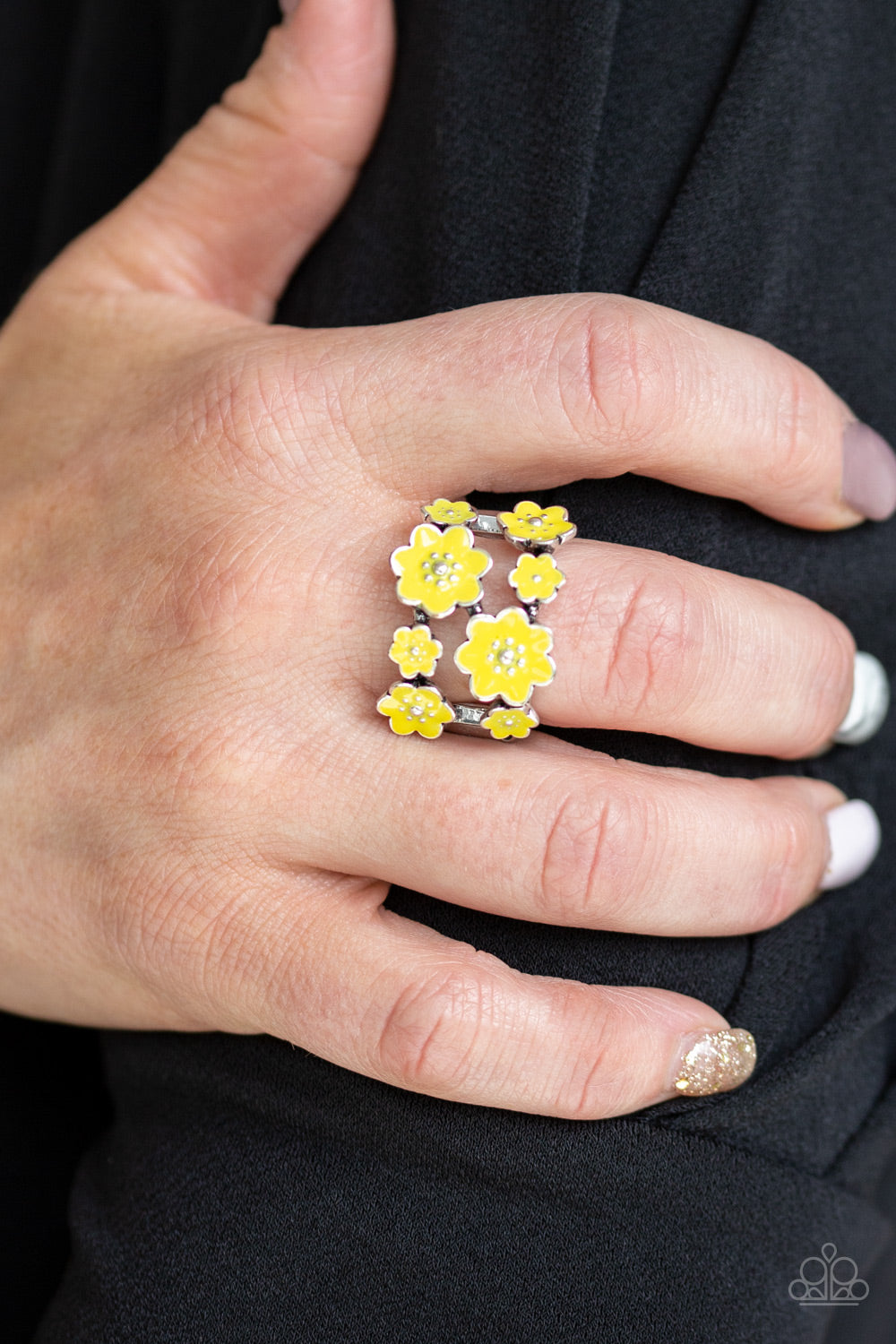 Paparazzi Accessories Floral Crowns Yellow Rings - Lady T Accessories