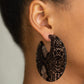 Paparazzi Accessories Hit or HISS - Black Hoop Earrings - Lady T Accessories