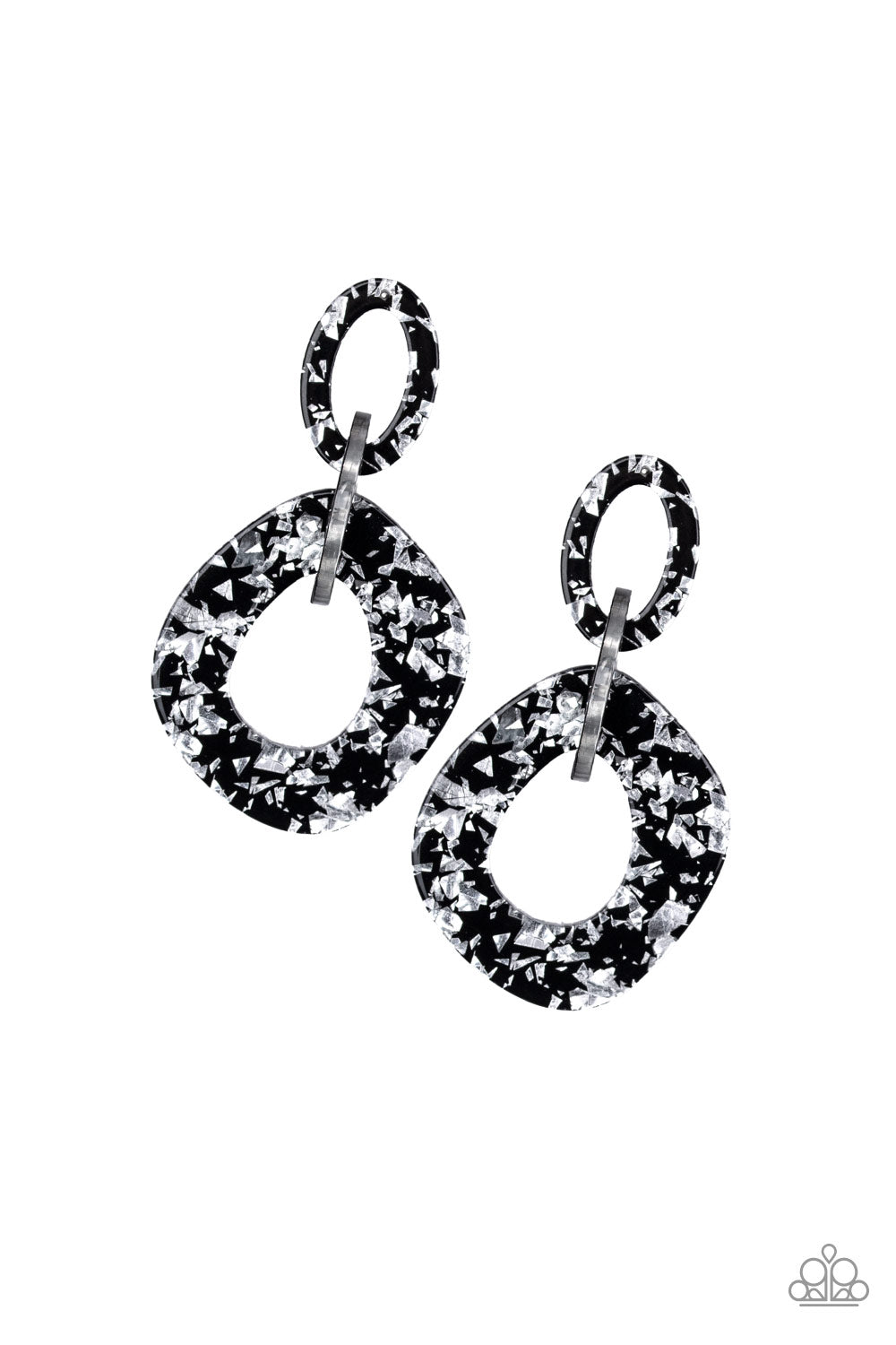 Paparazzi Accessories Confetti Congo - Silver Earrings - Lady T Accessories