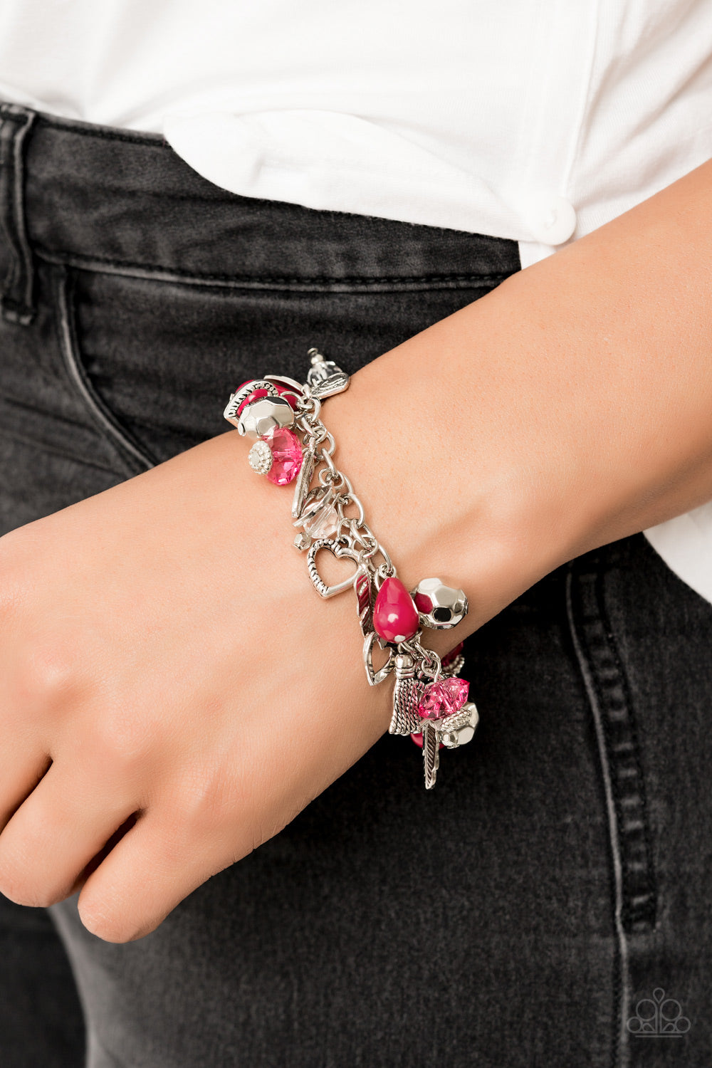 Paparazzi Accessories Completely Innocent - Pink Bracelets - Lady T Accessories