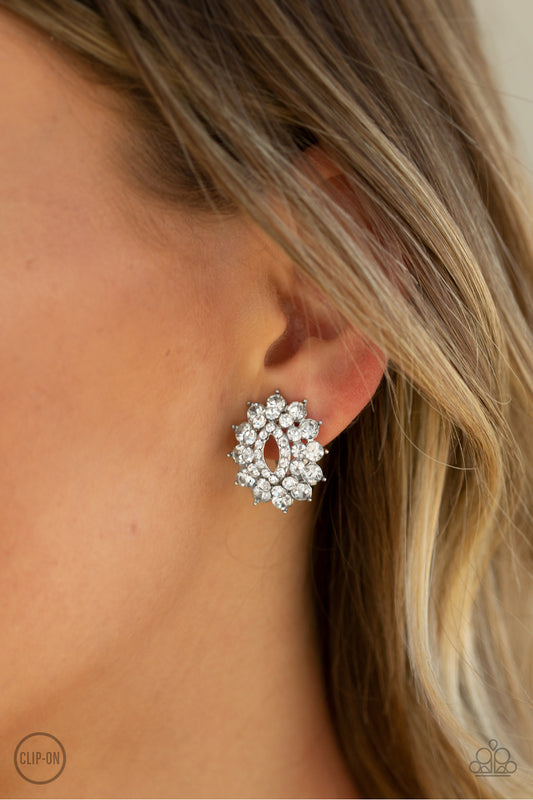 Paparazzi Accessories Brighten the Moment - White Earrings - Lady T Accessories