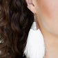 Paparazzi Accessories Tassel Temptress - White Earrings - Lady T Accessories