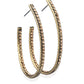 Paparazzi Accessories Globetrotting Glitter - Brass Hoop Earrings - Lady T Accessories