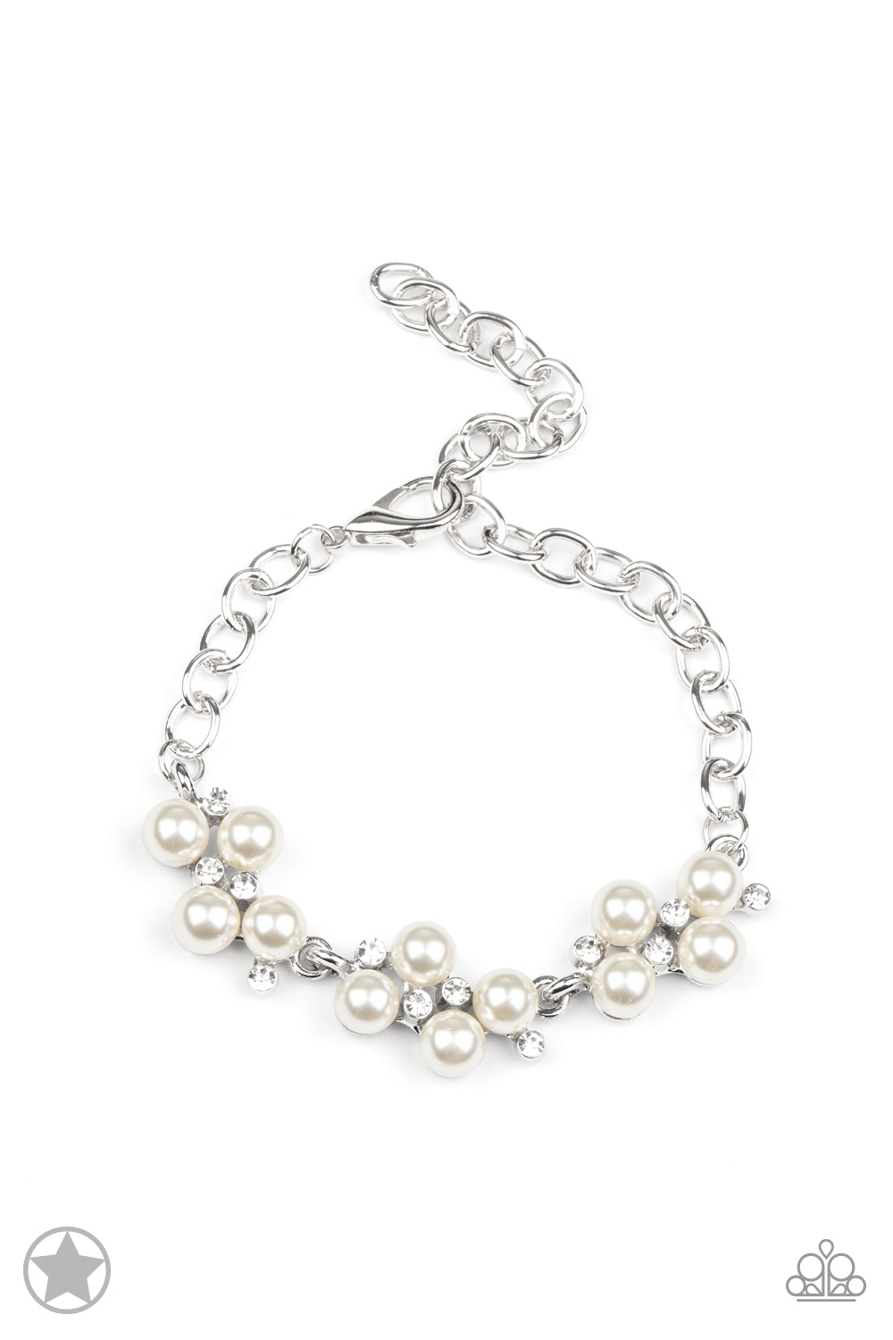 Paparazzi Accessories I Do - White Pearl Blockbuster Bracelets - Lady T Accessories