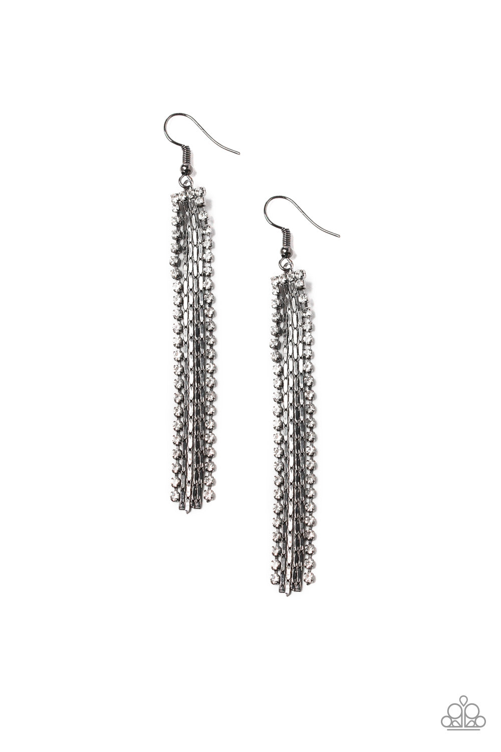 Paparazzi Accessories Starlit Tassels - Black Earrings - Lady T Accessories