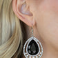 Paparazzi Accessories All Rise for Her Majesty - Black Earrings - Lady T Accessories