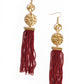 Paparazzi Accessories Lotus Gardens - Red Earrings - Lady T Accessories