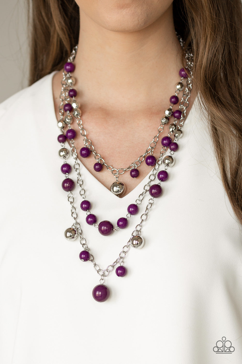 Paparazzi Accessories The Partygoer Purple Necklaces - Lady T Accessories
