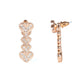 Paparazzi Accessories Heartthrob Twinkle - Rose Gold Post Earrings - Lady T Accessories