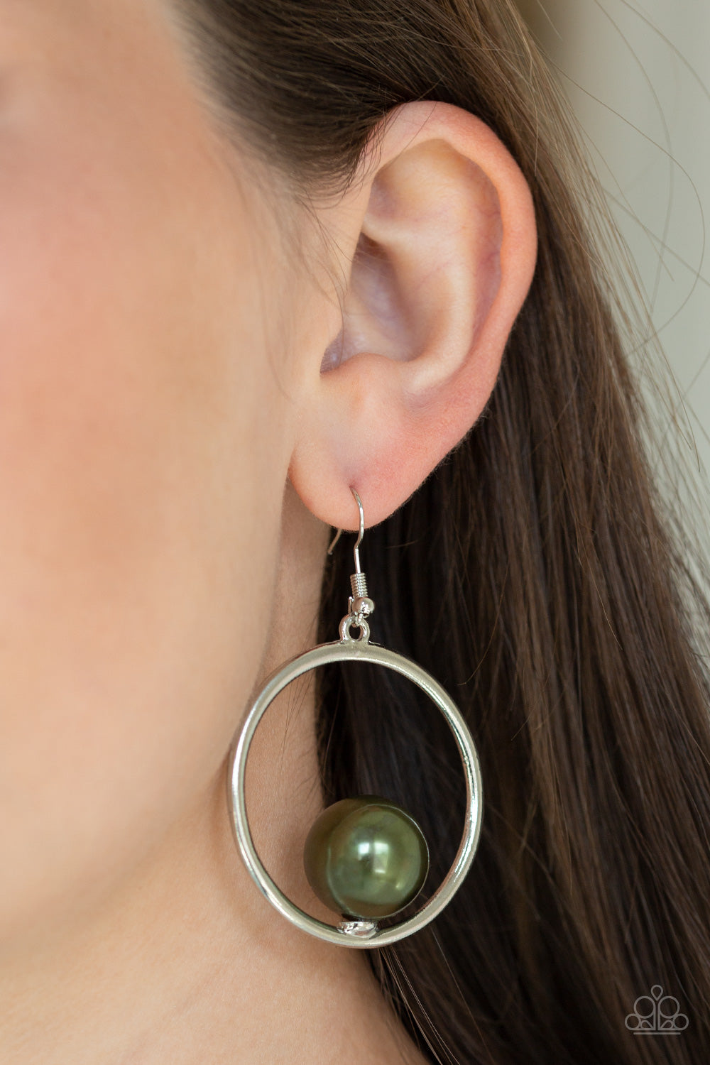Paparazzi Accessories Solitare REFINEMENT - Green Earrings - Lady T Accessories