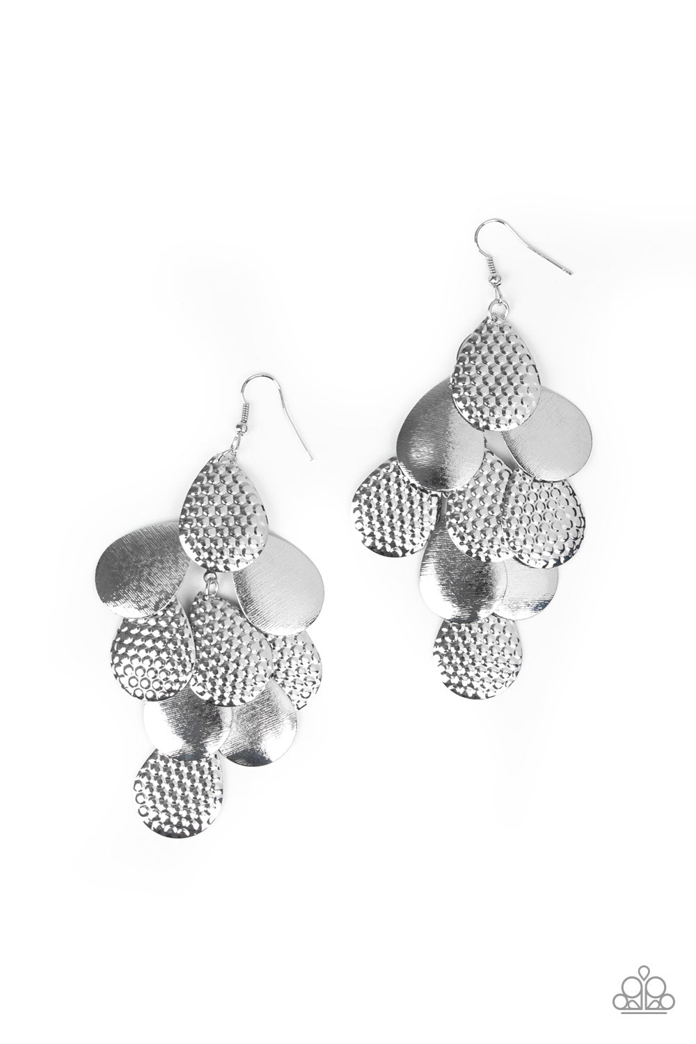 Paparazzi Accessories Chime Time - Silver Earrings - Lady T Accessories