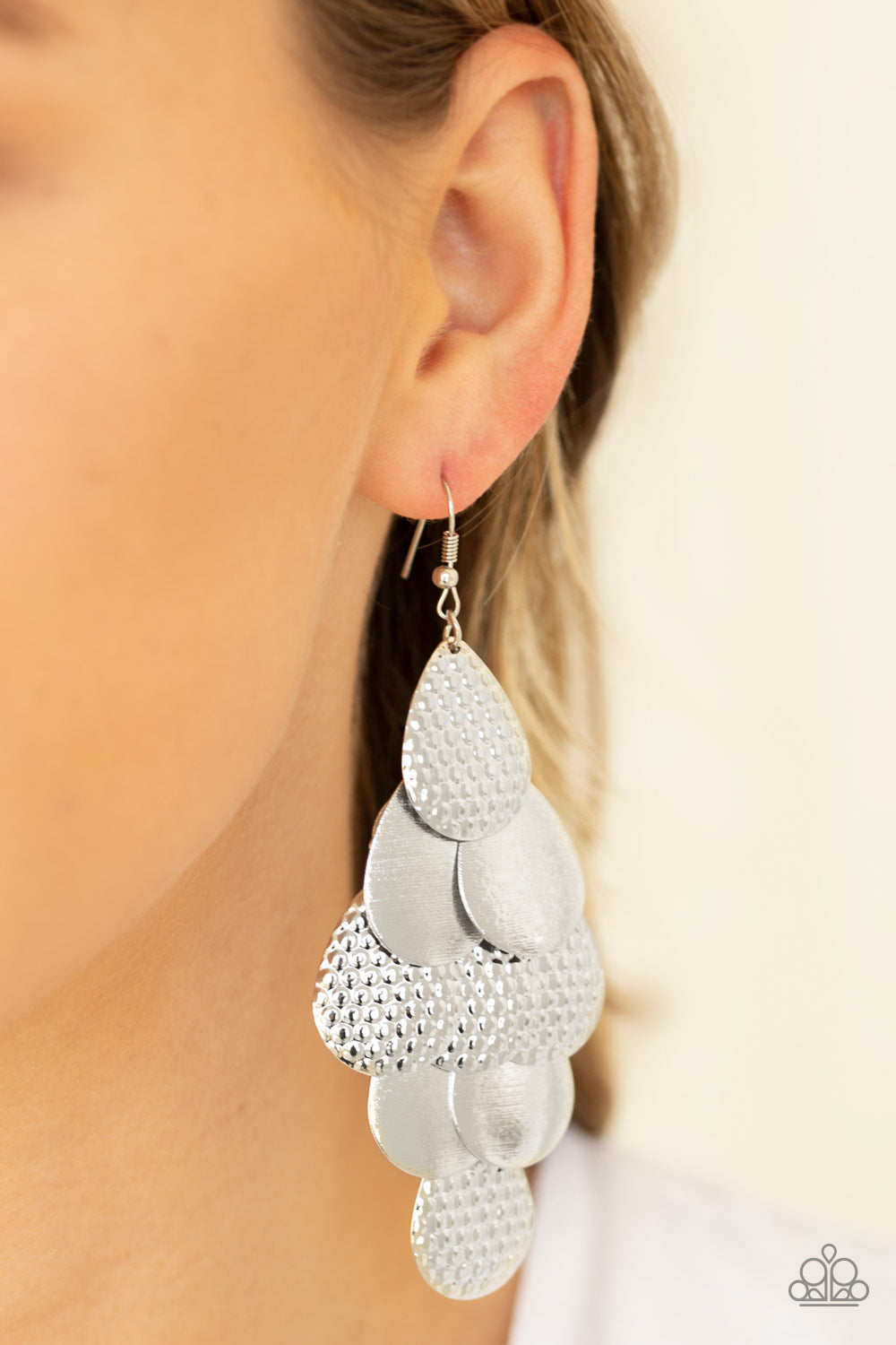 Paparazzi Accessories Chime Time - Silver Earrings - Lady T Accessories