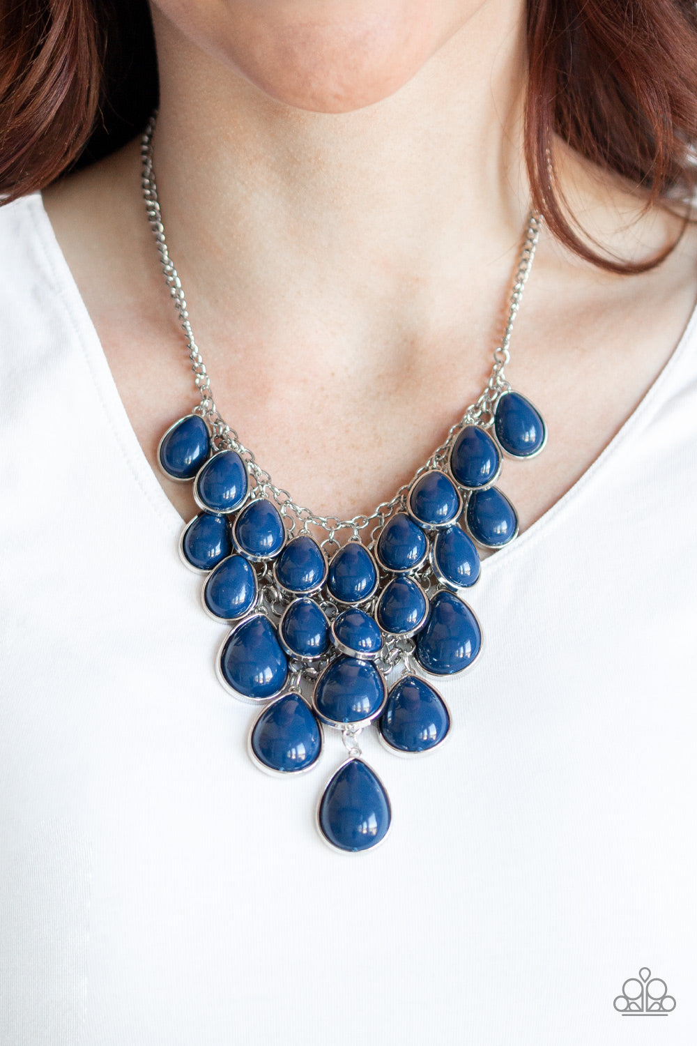 Paparazzi Accessories Shop til You Teardrop - Blue Necklaces - Lady T Accessories