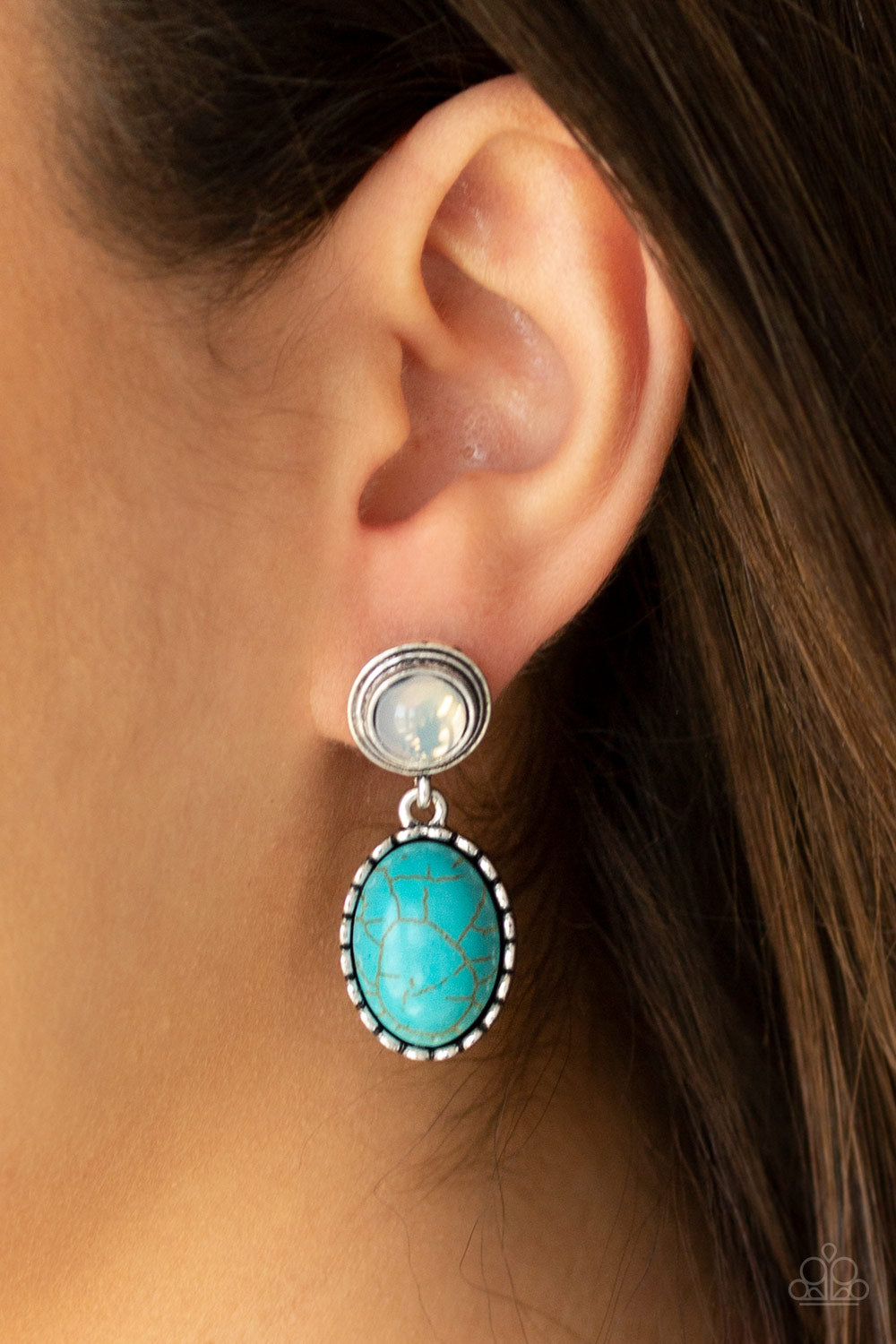 Paparazzi Accessories Western Oasis - Blue Earrings - Lady T Accessories