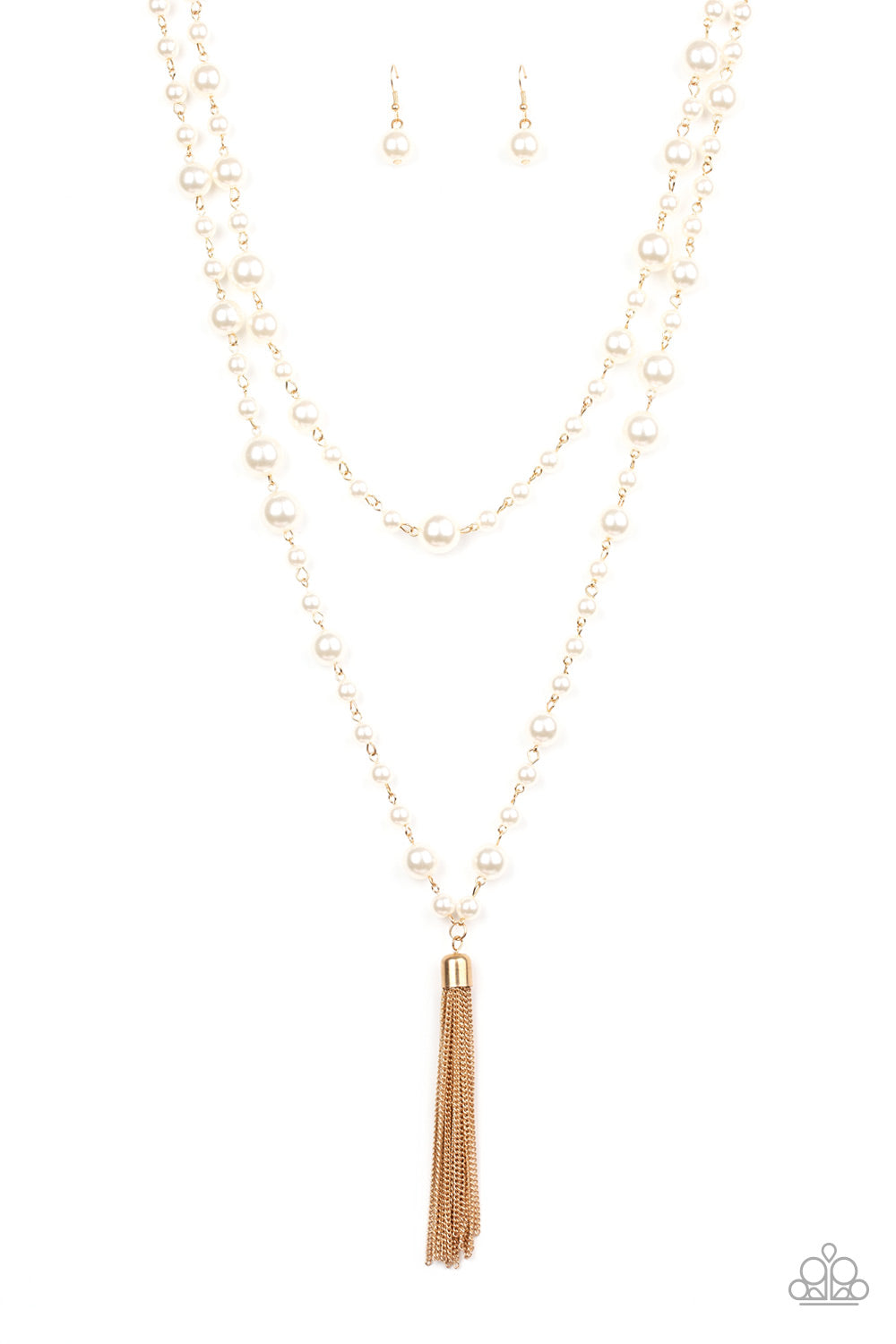 Paparazzi Accessories: Challenge Accepted - Gold Pearl Necklace