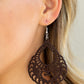 Paparazzi Accessories If You WOOD Be So Kind - Brown Earrings - Lady T Accessories