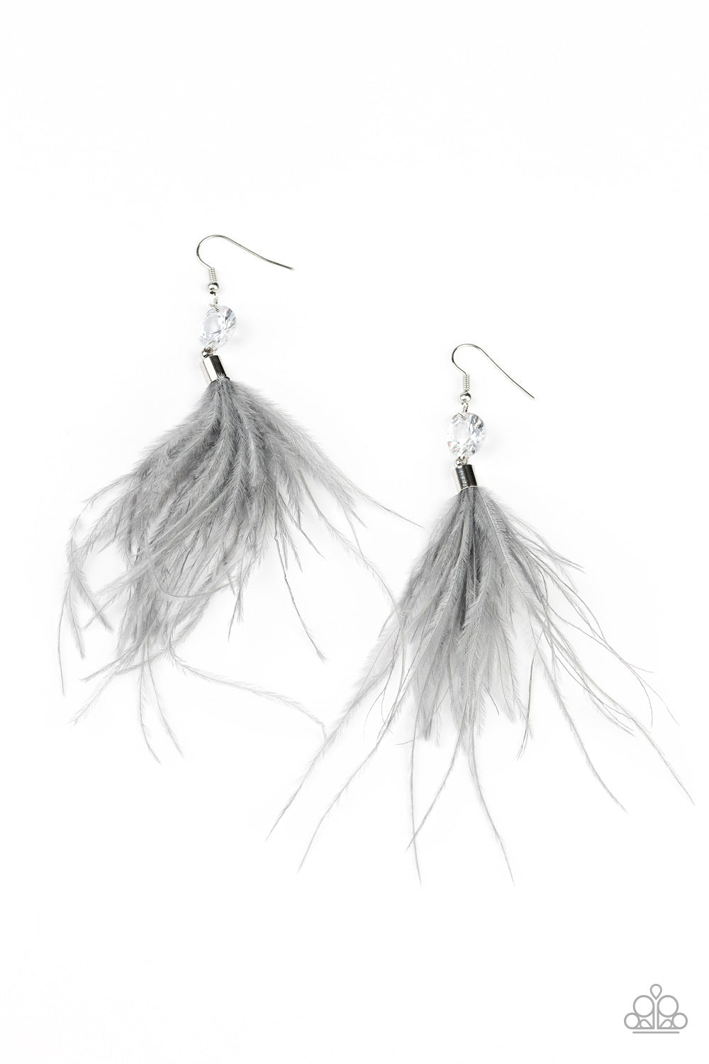 Paparazzi Accessories Feathered Flamboyance - Silver Earrings - Lady T Accessories