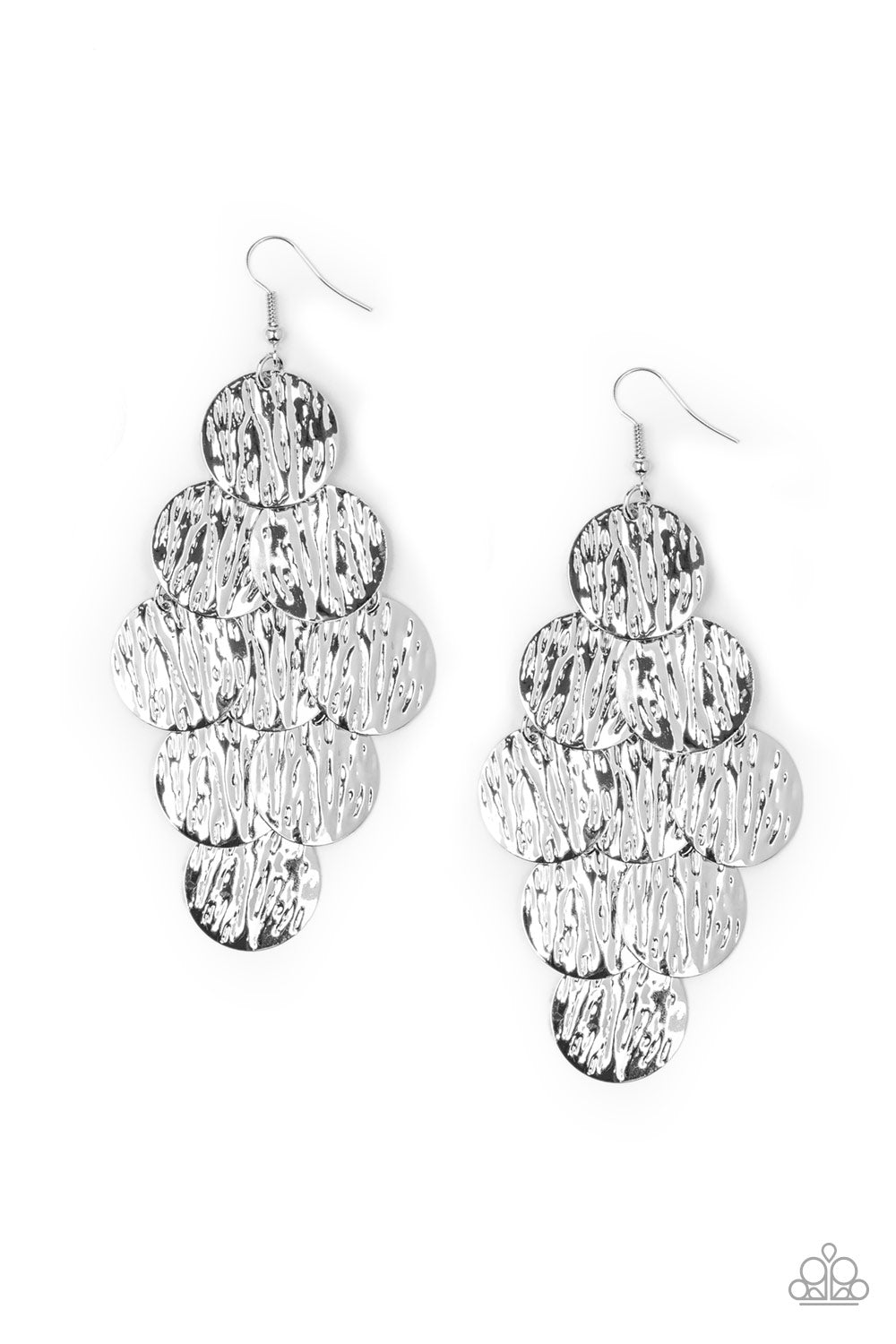 Paparazzi Accessories Uptown Edge - Silver Earrings - Lady T Accessories