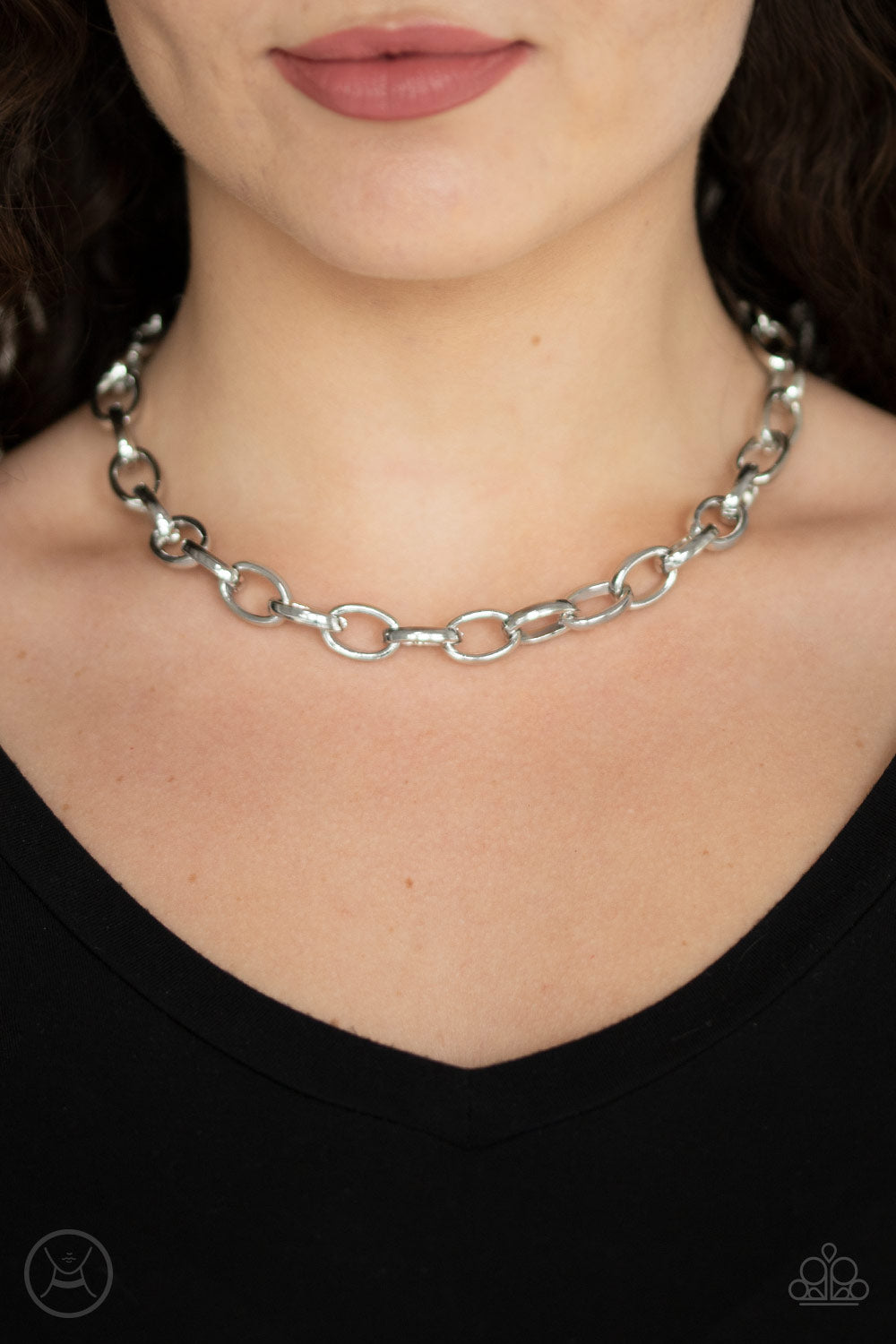 Paparazzi Accessories Urban Uplink - Silver Choker Necklaces - Lady T Accessories