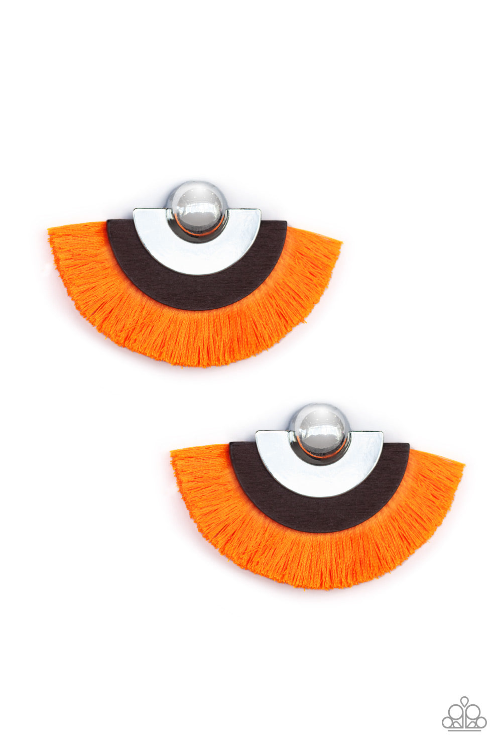 Paparazzi Accessories Fan the FLAMBOYANCE - Orange Earrings - Lady T Accessories