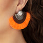 Paparazzi Accessories Fan the FLAMBOYANCE - Orange Earrings - Lady T Accessories