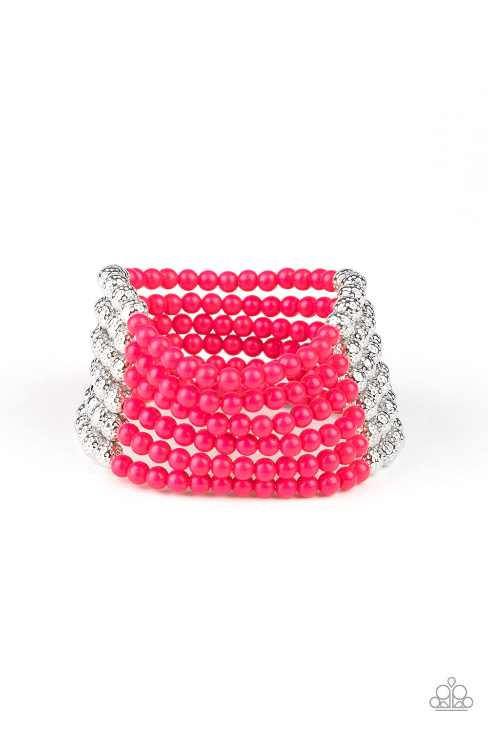Paparazzi Accessories LAYER it On Thick - Pink Bracelets - Lady T Accessories