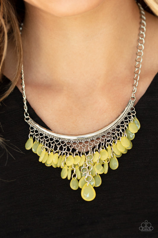 Paparazzi Accessories Rio Rainfall - Yellow Necklaces - Lady T Accessories