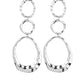 Paparazzi Accessories Radically Rippled - Silver Earrings - Lady T Accessories