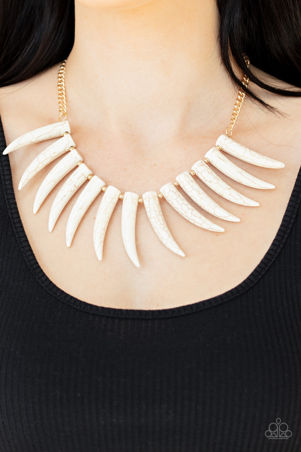 Paparazzi Accessories Tusk Tundra - White Necklaces - Lady T Accessories
