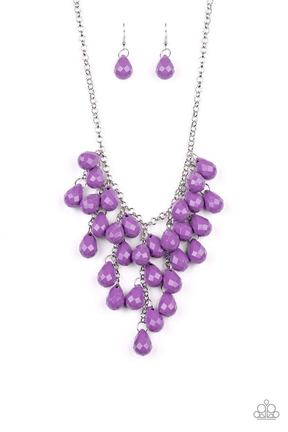 Paparazzi Accessories Serenely Scattered - Purple Necklaces - Lady T Accessories