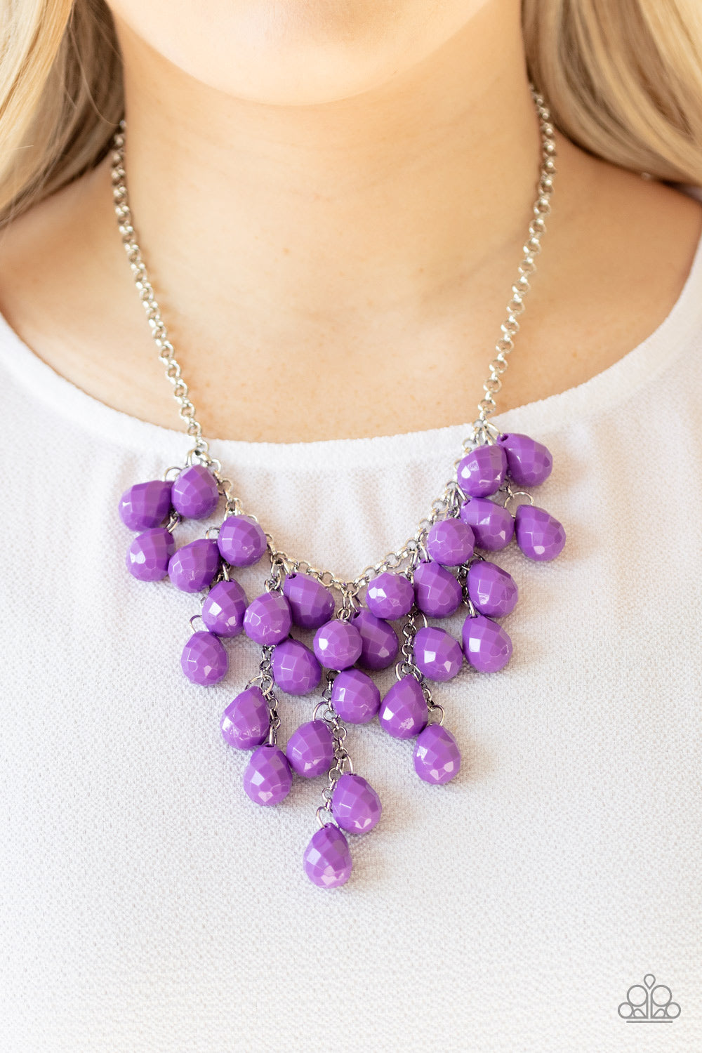 Paparazzi Accessories Serenely Scattered - Purple Necklaces - Lady T Accessories