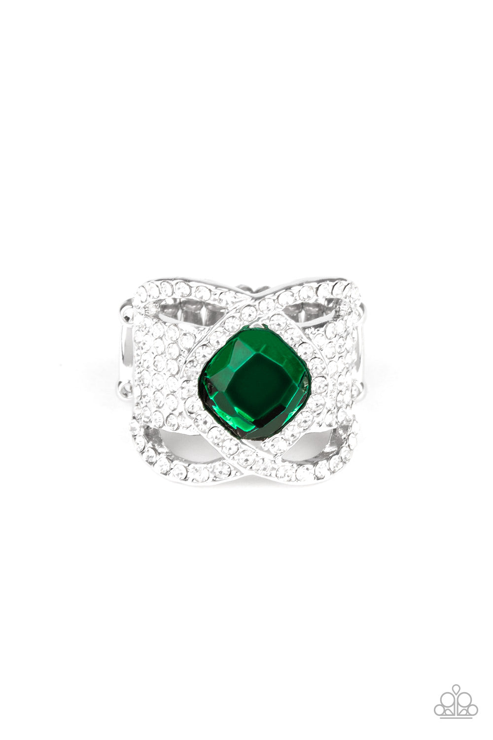 Paparazzi Accessories Triple Crown Twinkle - Green Rings - Lady T Accessories