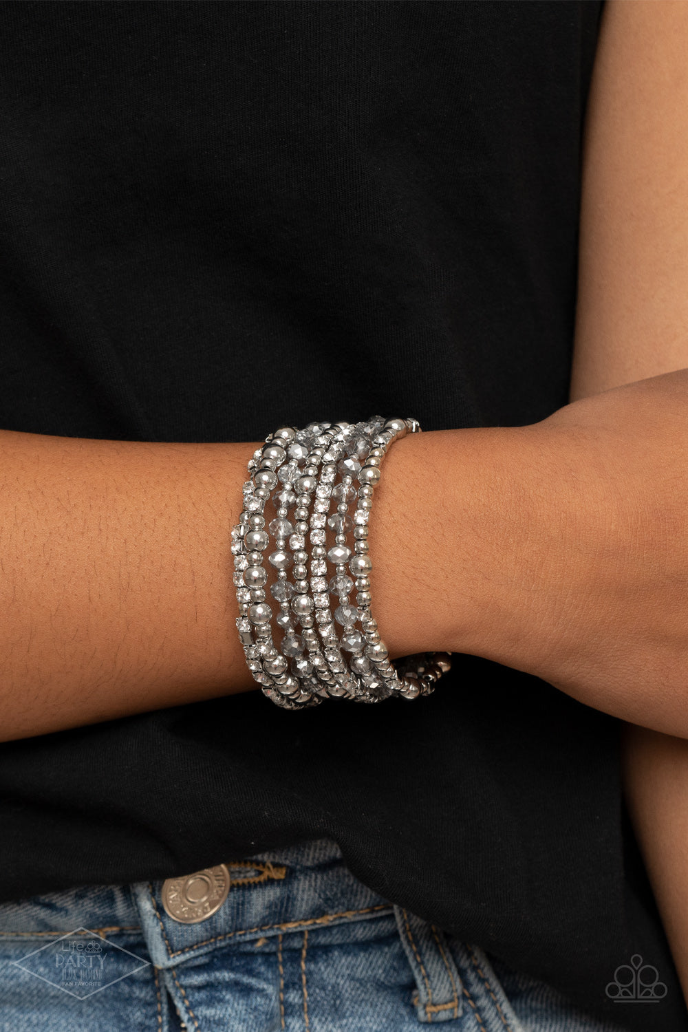 Paparazzi Accessories Ice Knowing You - Silver Coil Bracelets - Lady T Accessories